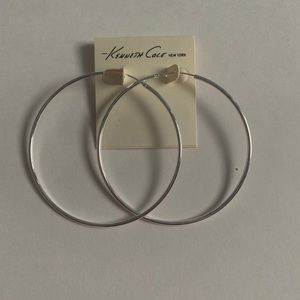 Kenneth Cole New York XL silver hoop